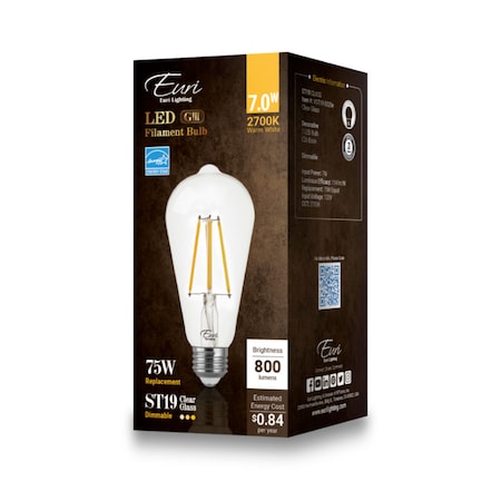 Euri Lighting LED ST19 75W Dim ES VST19-3020e